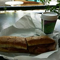 Coffee with Egg and Bacon Roll