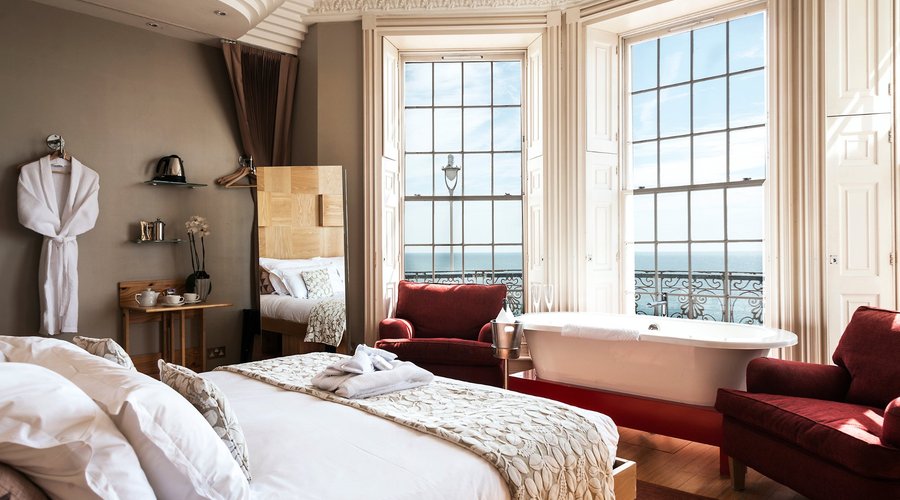 Our stunning first floor 'Circular Sea Facing King Size Room'.