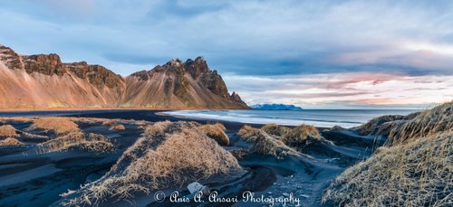 Magical Sunrise, Black Sand Dunes, Ocean Spray while walking on the Black Sand Beach!!