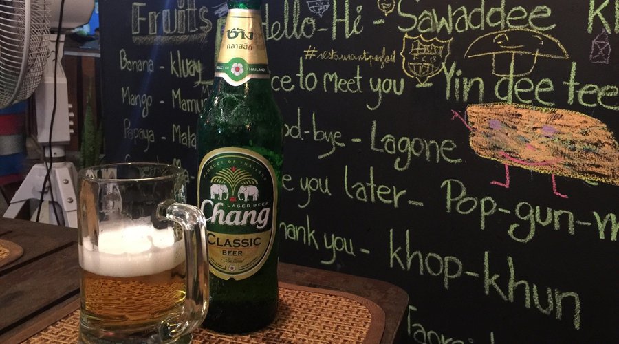 Cold Chang in icy glass. It's first night it's not raining like hell. The whole world climate ch
