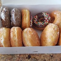 A dozen donuts to go