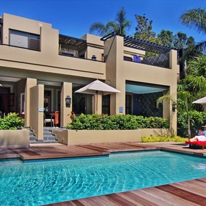 The Residence Boutique Hotel in Johannesburg, image may contain: Tub, Hot Tub, Porch, Villa