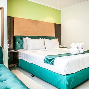 Our new Deluxe Room which comes in a vibrant 3 colors plus get free mini-bar with every booking