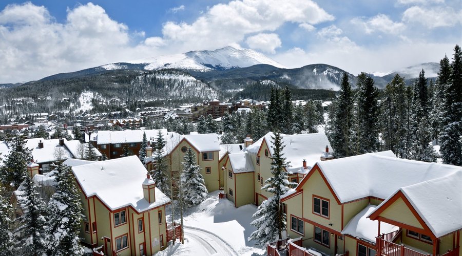 The view from our 4th floor, and our town homes.