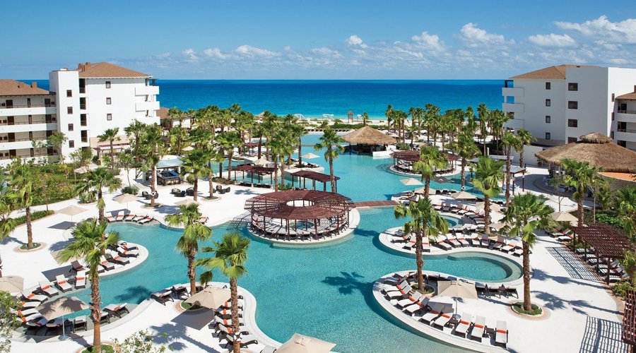 Aerial view of the main pool.