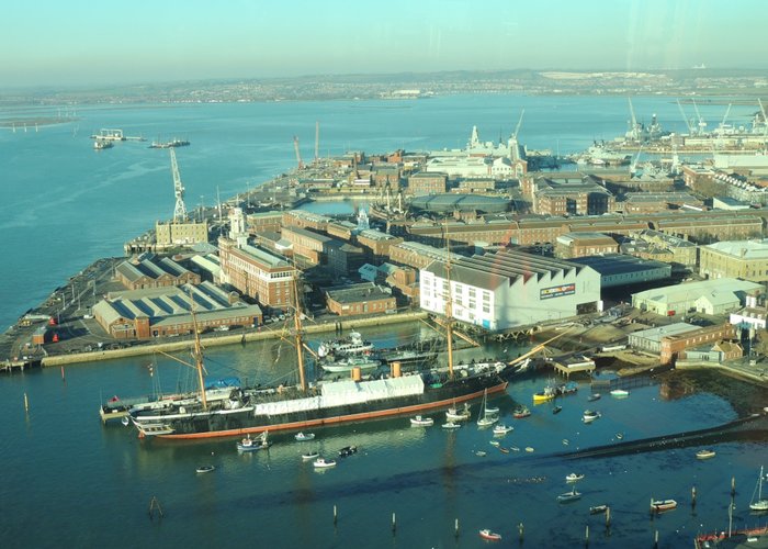 View over to Historic Naval Dockyard from top of Spinnekar Tower.