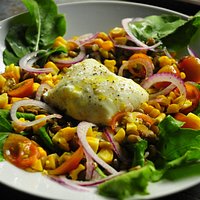 ensalada de lentejas y mozarella fresca