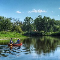 Canoeing on Moose Jaw River in Wakamow Valley