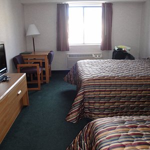 double queen beds, spacious room