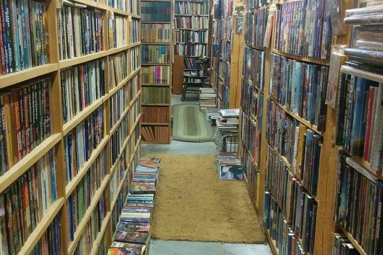 First floor is a maze of books