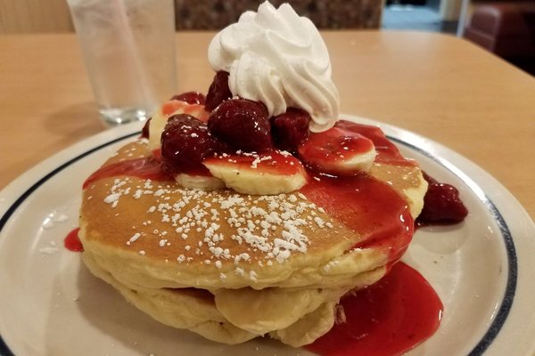 New York Cheesecake & Strawberry Banana Pancakes - Picture of IHOP, New York  City - Tripadvisor