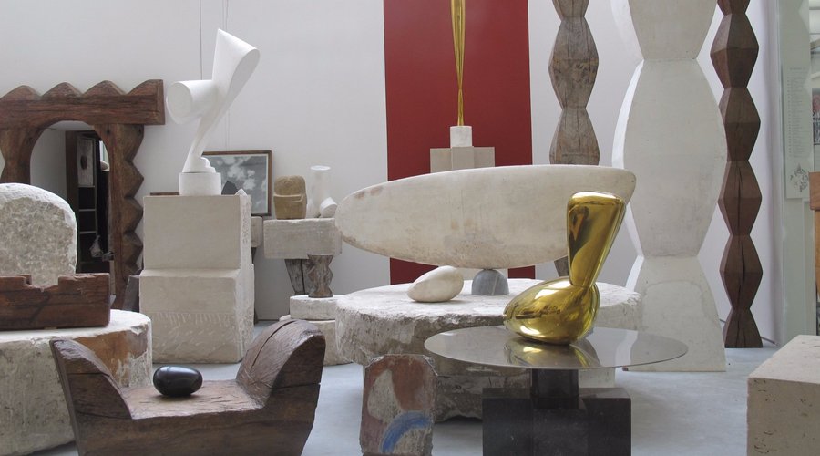 Brancusi art pieces on display
