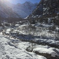 I camosci del parco del gran paradiso e il torrente che costeggia il sentiero