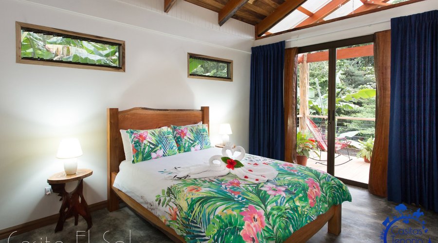 Main guest bedroom in Casita El Sol, Casitas Tenorio B&B and Farm.