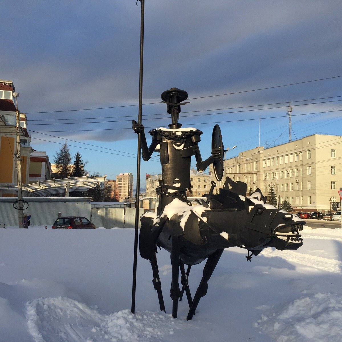 Дон Кихот, жанровая скульптура, Омск, Центральный округ — Яндекс Карты