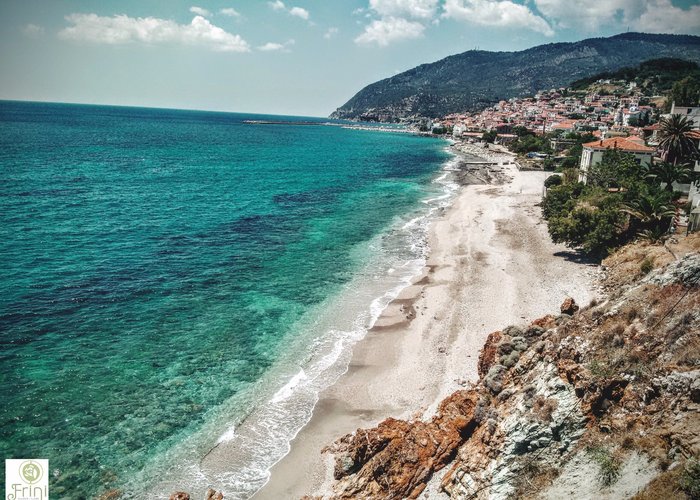 Panoramic view of the beautiful Plomari