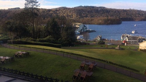 View of Bay with Belsfield Hotel Bowness on Windermere 