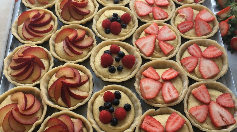 Selection of Fruit Tarts before cooking