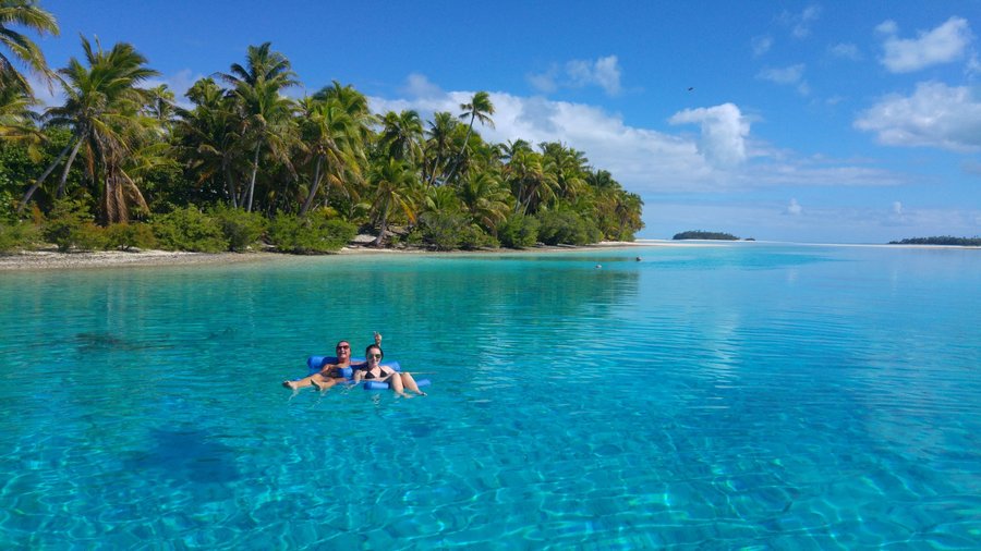 Floating down the One Foot channel in water hammocks
