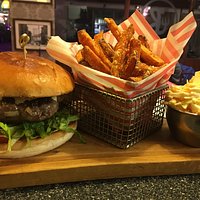 Home made burger tastes amazing