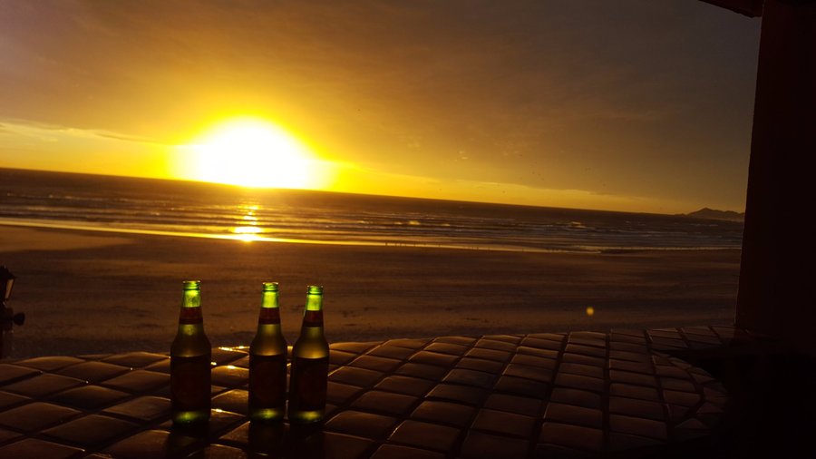 Sunset and cerveza from the condo patio.