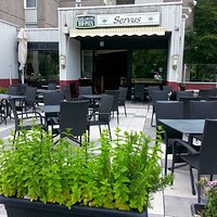 Die Terasse des Lokals