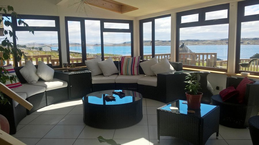 Sun Lounge with wonderful harbour views.