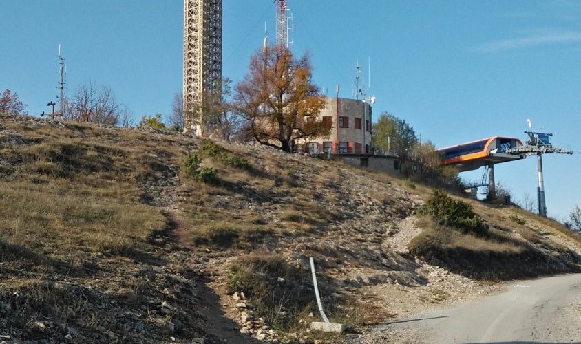 The top of mountain Vodno