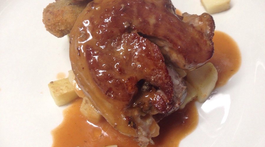 Coscia d'agnello disossata con midollo alla milanese....