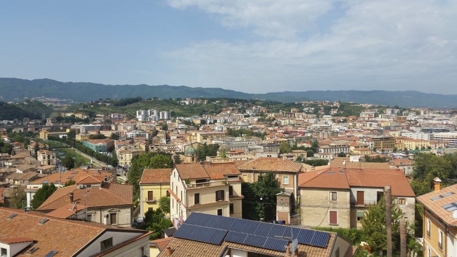 Vista su Cosenza centro dal tetto