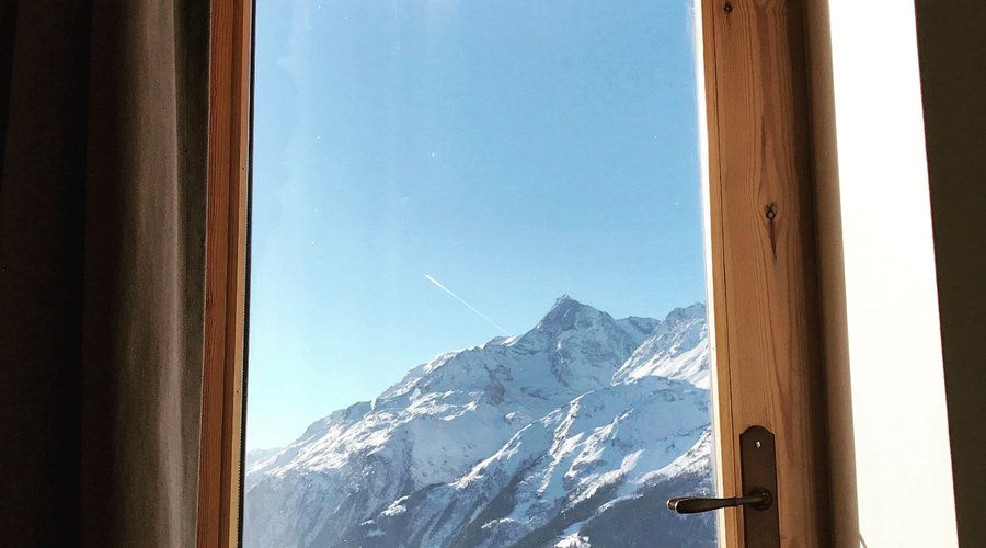 The view from our double bed.