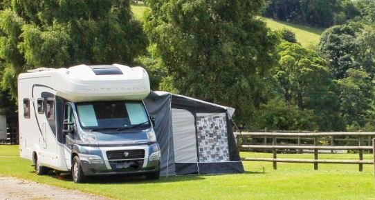 Motorhome in 'Adult only' field, Laneside Caravan Park