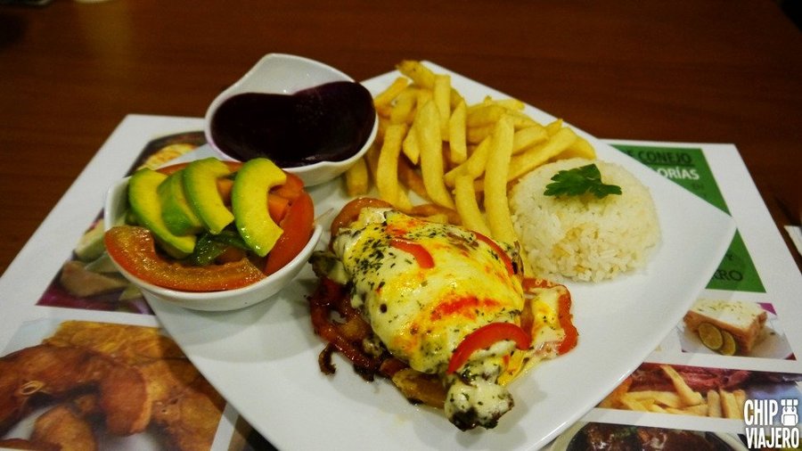 Conejo gratinado