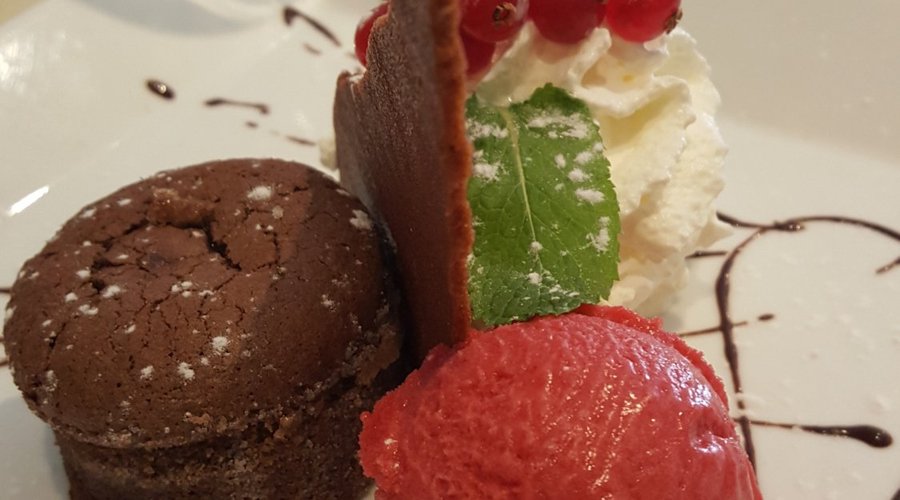 moelleux au  chocolat glace au choix