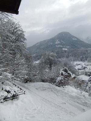 View from our room, showing start of Soleleitungsweg footpath