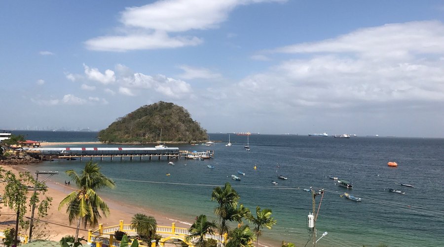 The view and atmosphere is the best we found on the island. The food was very good along with th
