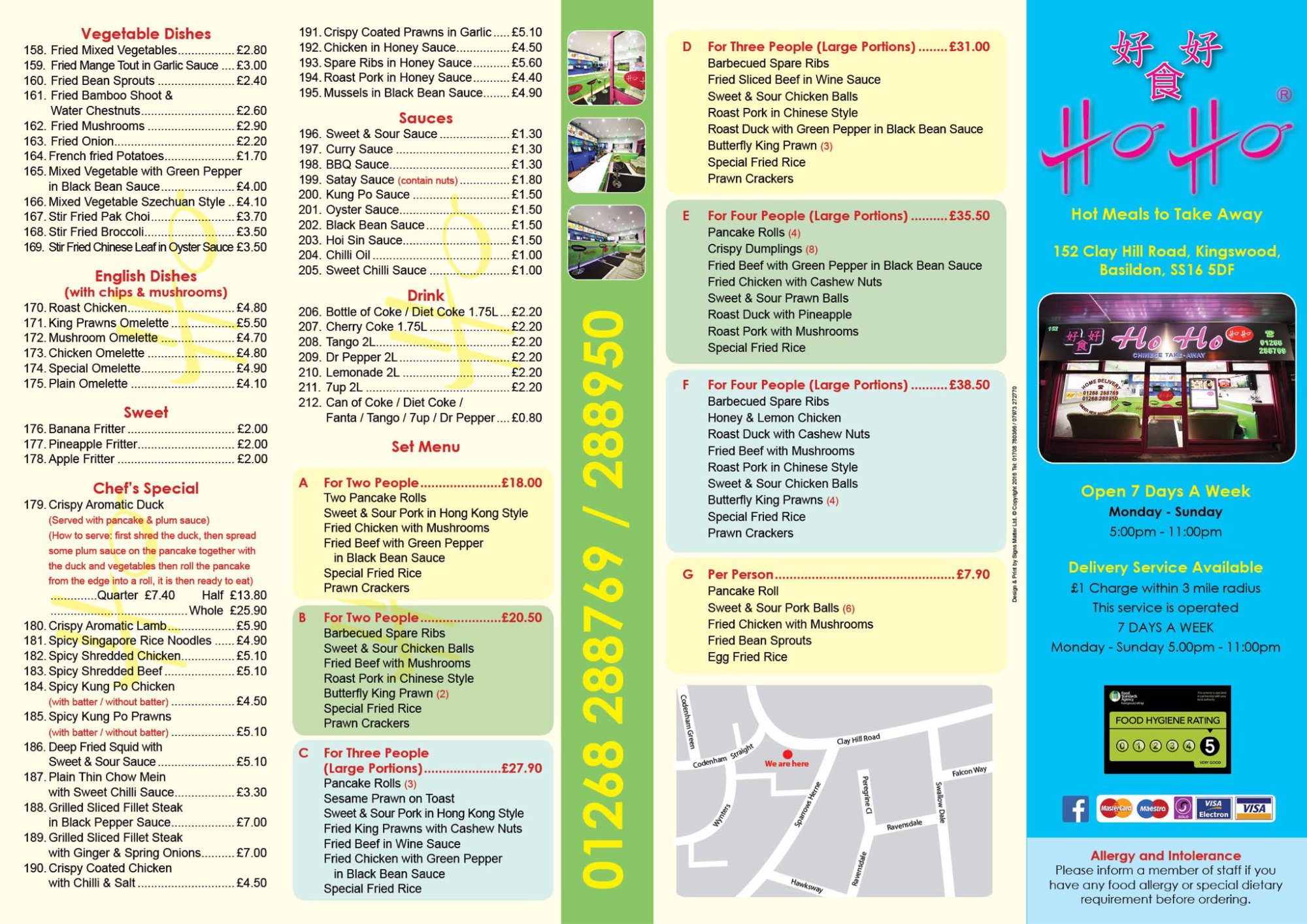 Ho ho chinese restaurant sales