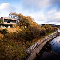 A view of the visitor centre from Pitlochry Dam