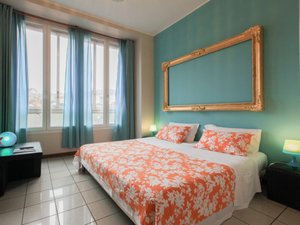 Residence House Aramis Down Town in Milan, image may contain: Furniture, Bed, Bedroom, Indoors