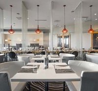 Slick and modern bar and restaurant.