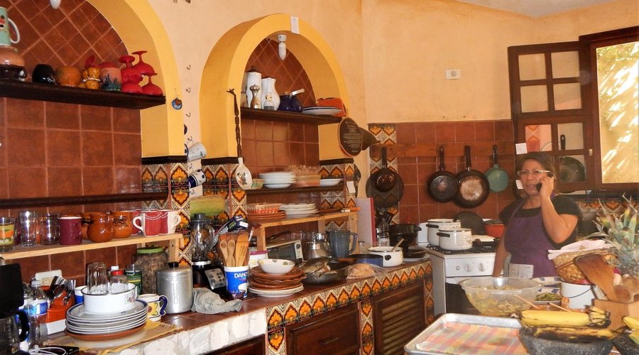 Very cozy and colorful kitchen
