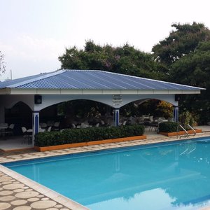Pool and cafeteria