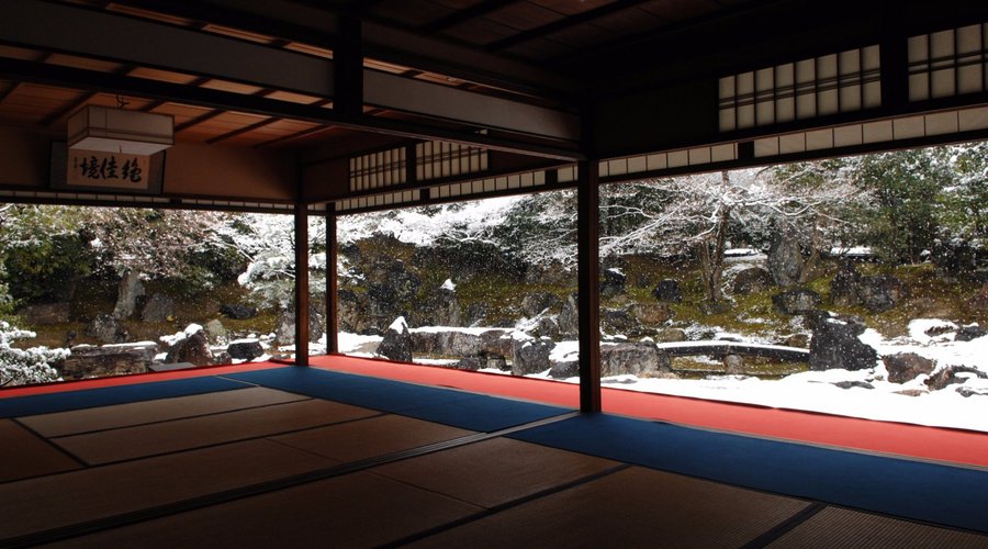 雪景色　名勝庭園「北庭」