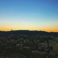相模原市役所展望台から見た夕暮れの景色