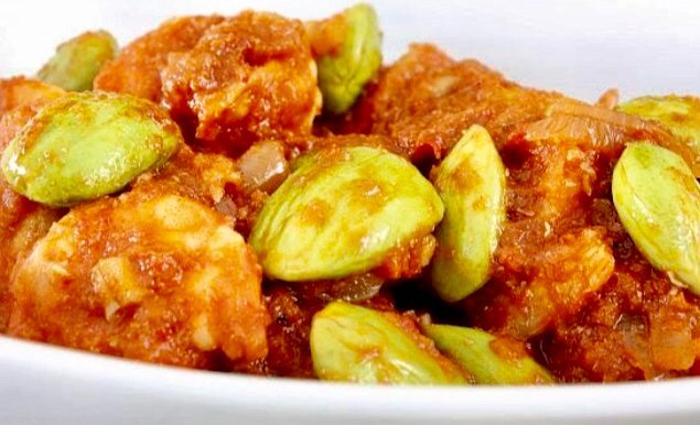 Sweet Prawn Sambal with Bitter Beans