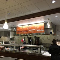 The preparation and serving area.