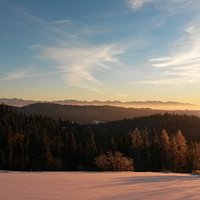 Tatra Mountains seen from Maciejowa Hill top
