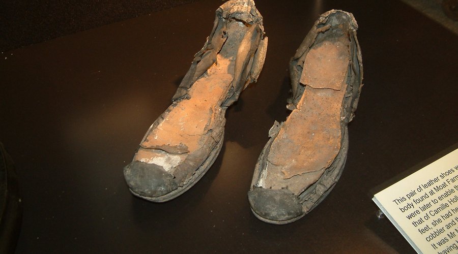 These shoes helped to identify the body of a murder victim.