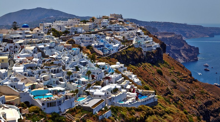 view to Firostefani and Fira town