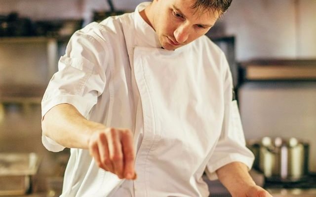 Chef /Owner Corey Fletcher Preparing Chicken Confit